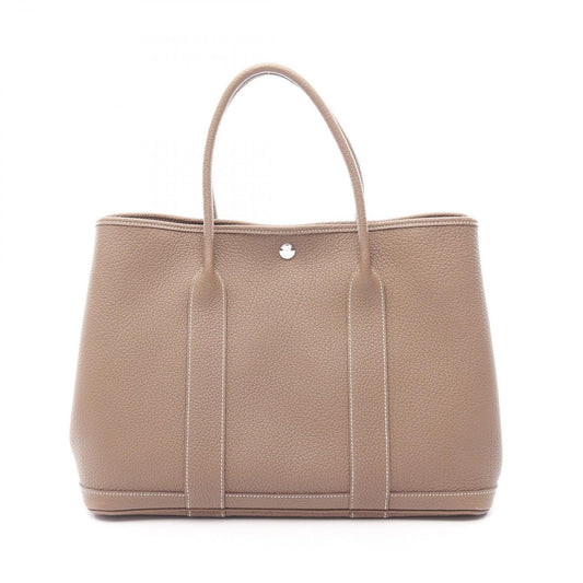 Hermes Tote Garden Party PM Etoupe Leather