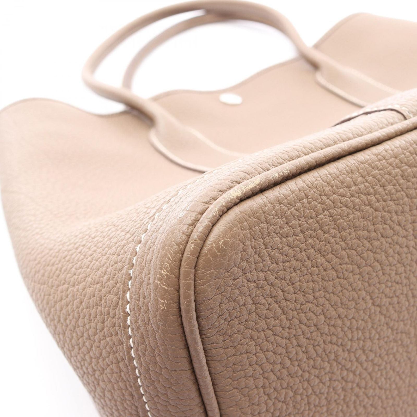 Hermes Tote Garden Party PM Etoupe Leather — view 9