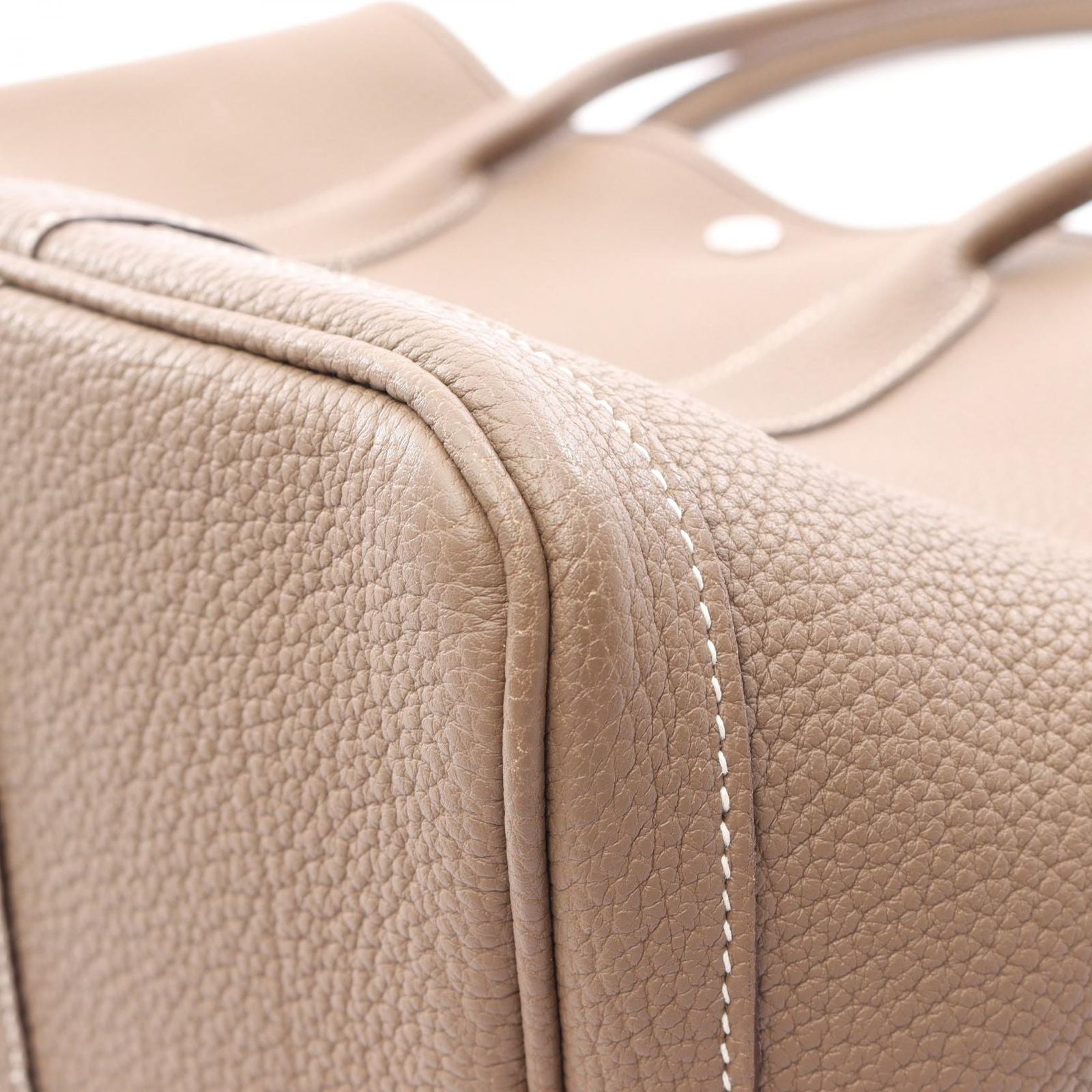 Hermes Tote Garden Party PM Etoupe Leather — view 8