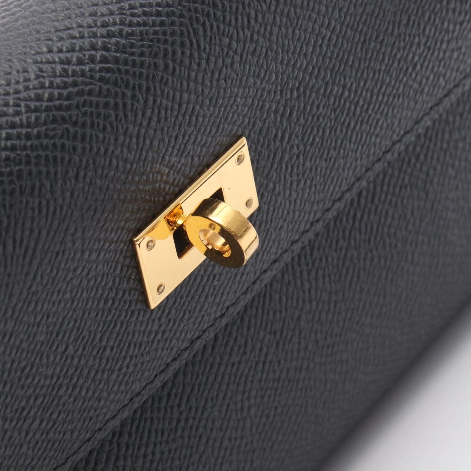 Hermes Shoulder Bag Kelly Tougo Black Leather Calf — view 7
