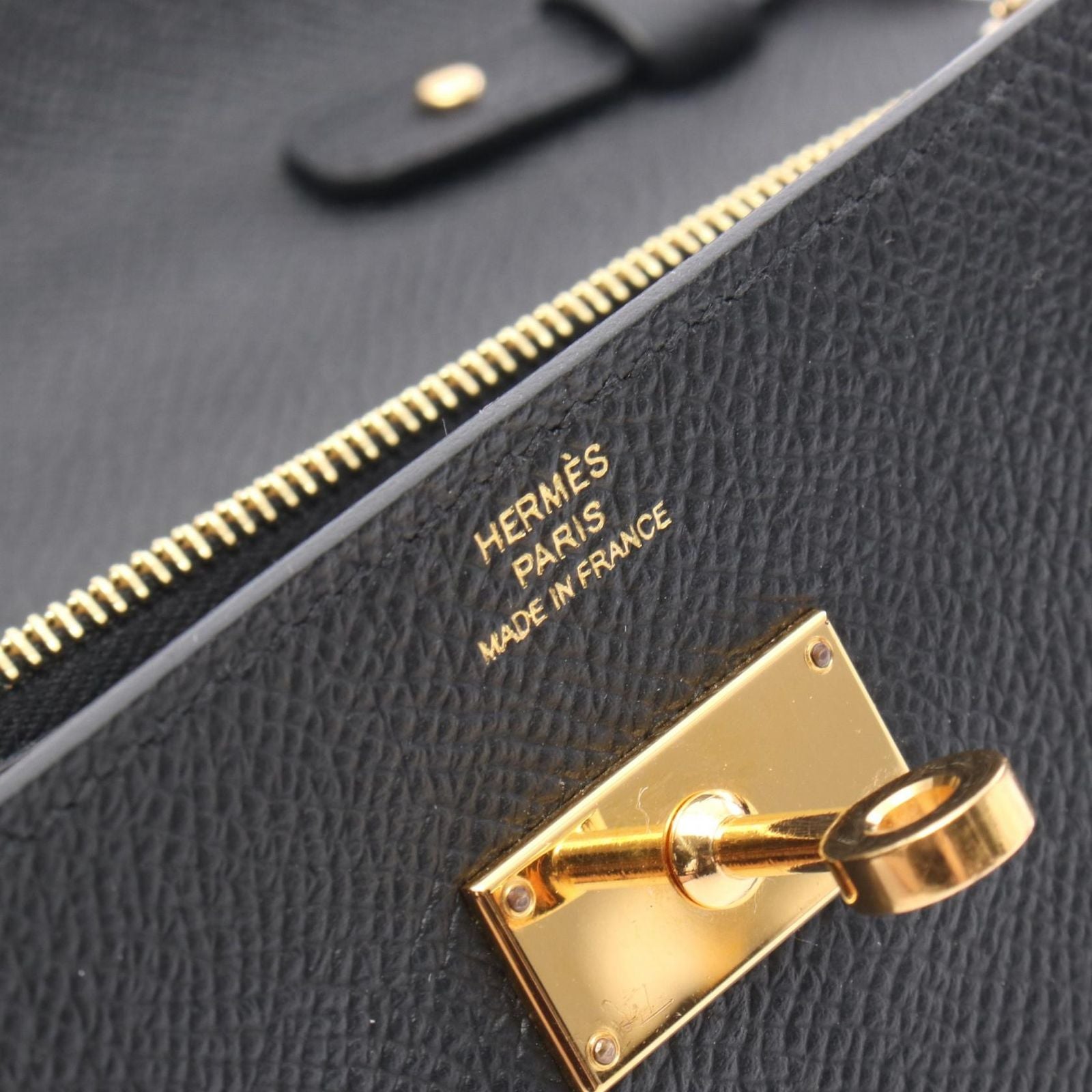 Hermes Shoulder Bag Kelly Tougo Black Leather Calf — view 4