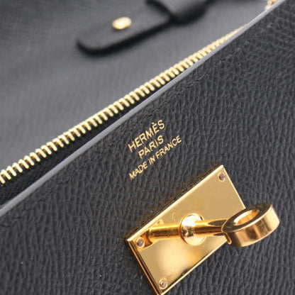 Hermes Shoulder Bag Kelly Tougo Black Leather Calf — view 4