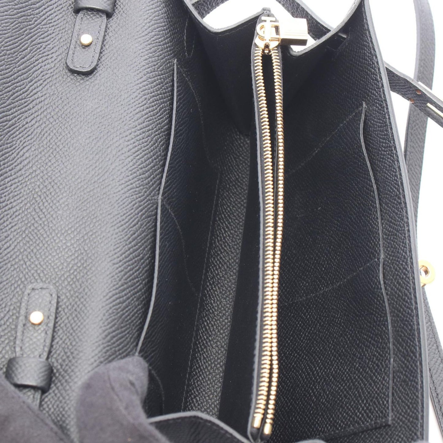 Hermes Shoulder Bag Kelly Tougo Black Leather Calf — view 3