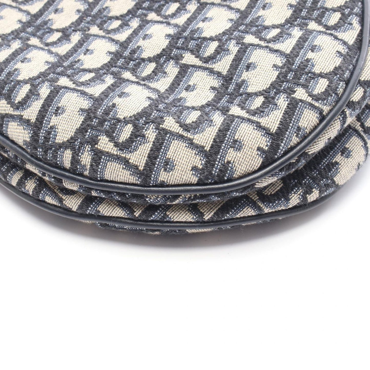 Dior Handbag Saddle Oblique Navy Canvas Leather — view 7
