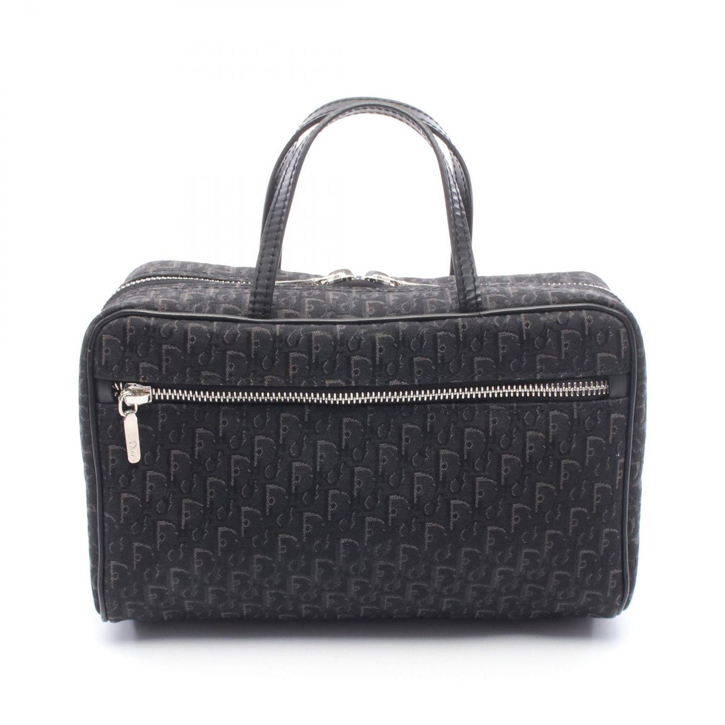 Dior Handbag Street Chic Trotter Black Canvas Leather