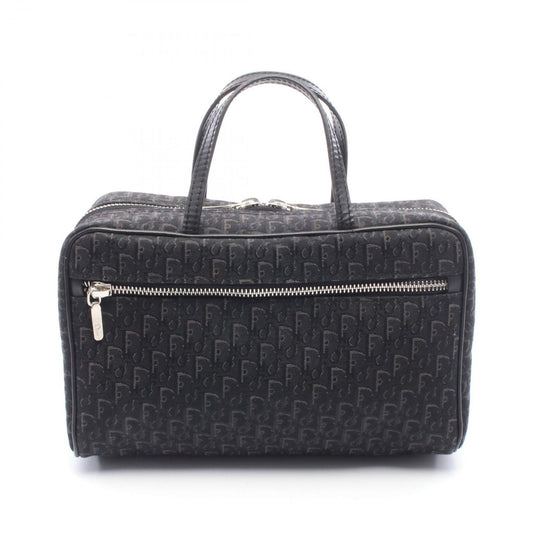 Dior Handbag Street Chic Trotter Black Canvas Leather