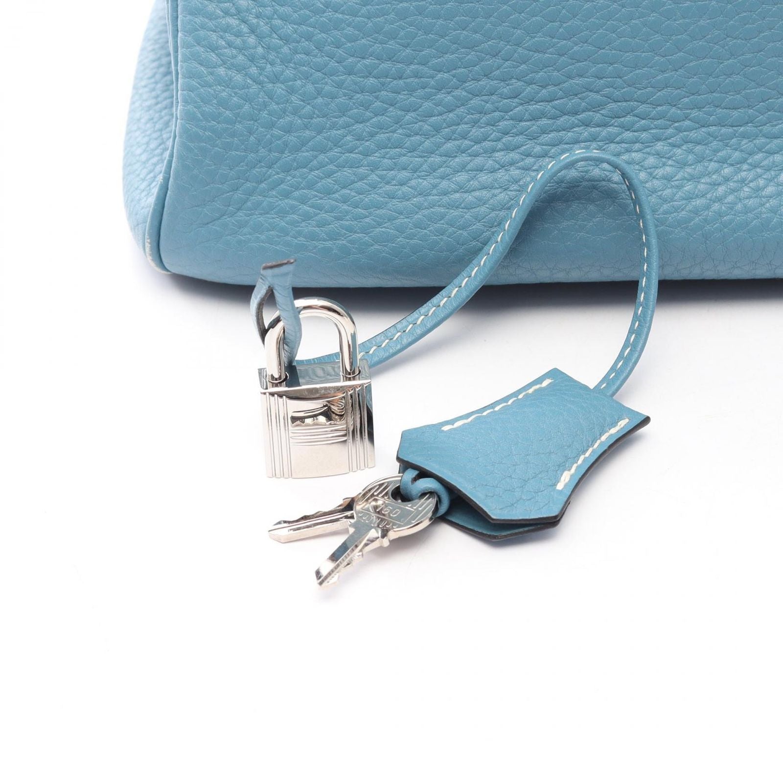 Hermes Handbag Birkin 30 Blue Jean Leather — view 6