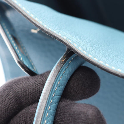 Hermes Handbag Birkin 30 Blue Jean Leather — view 7