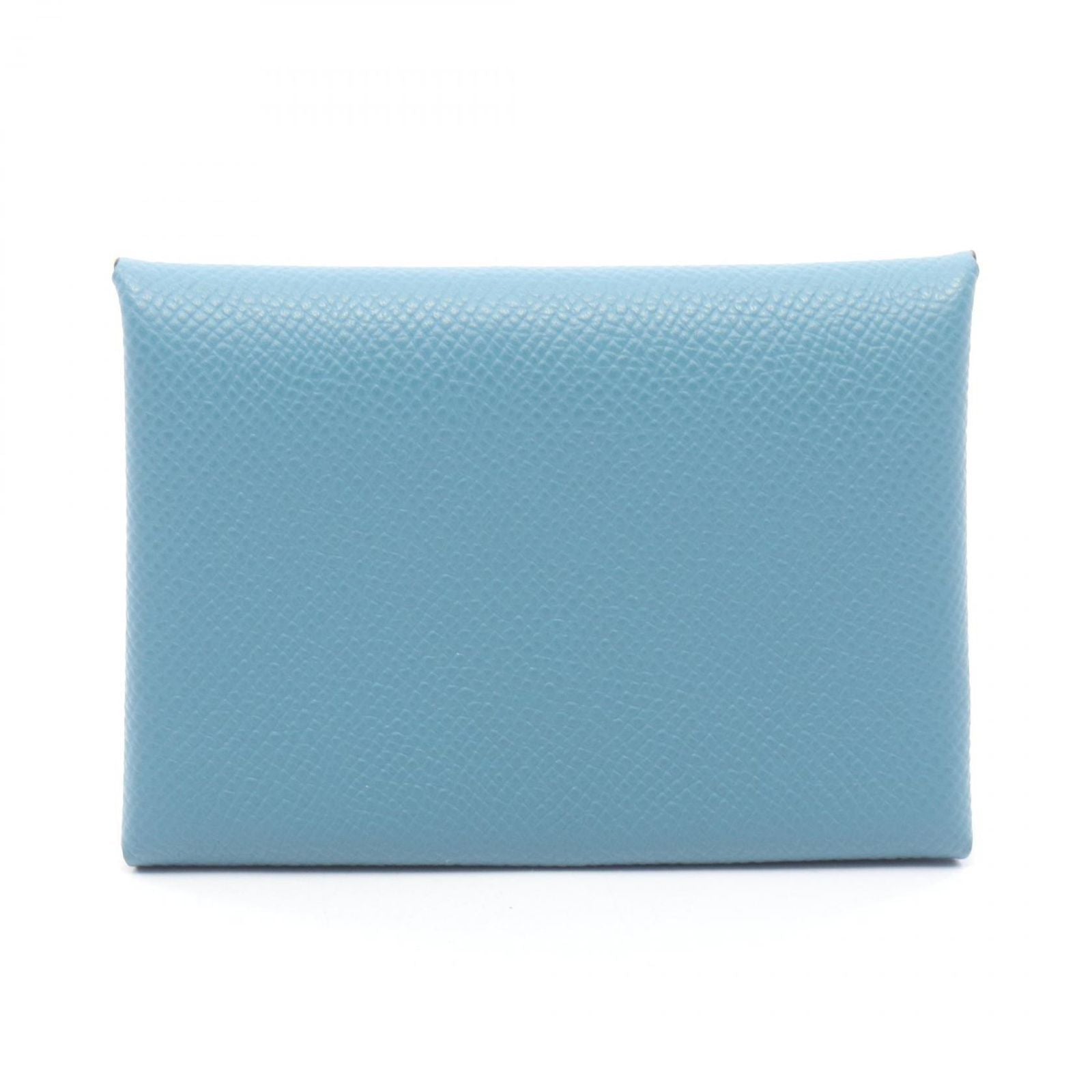 Hermes Coin Case Calvi Duo New Blue Jean Leather Calf