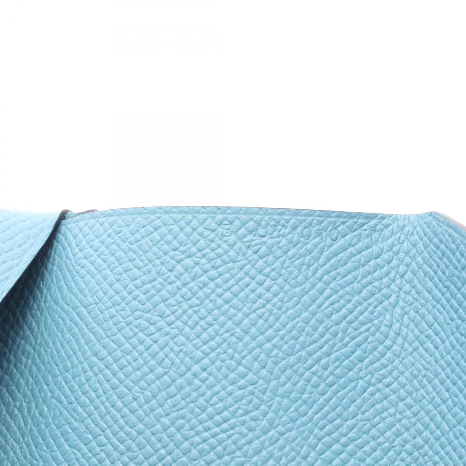 Hermes Coin Case Calvi Duo New Blue Jean Leather Calf — view 6