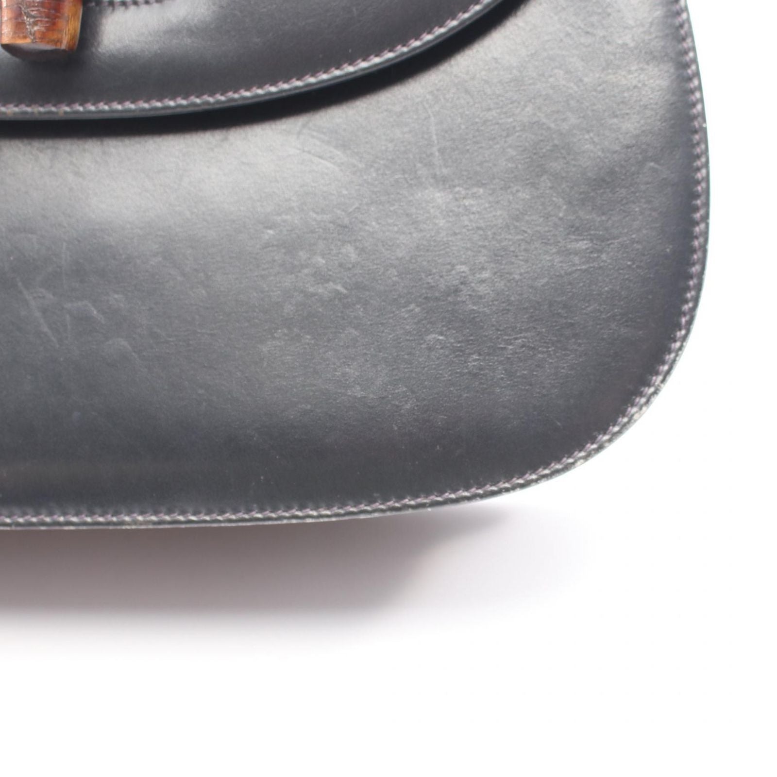 Gucci Handbag Vintage Bamboo 2-Way 000 46 Navy Leather Shoulder — view 7
