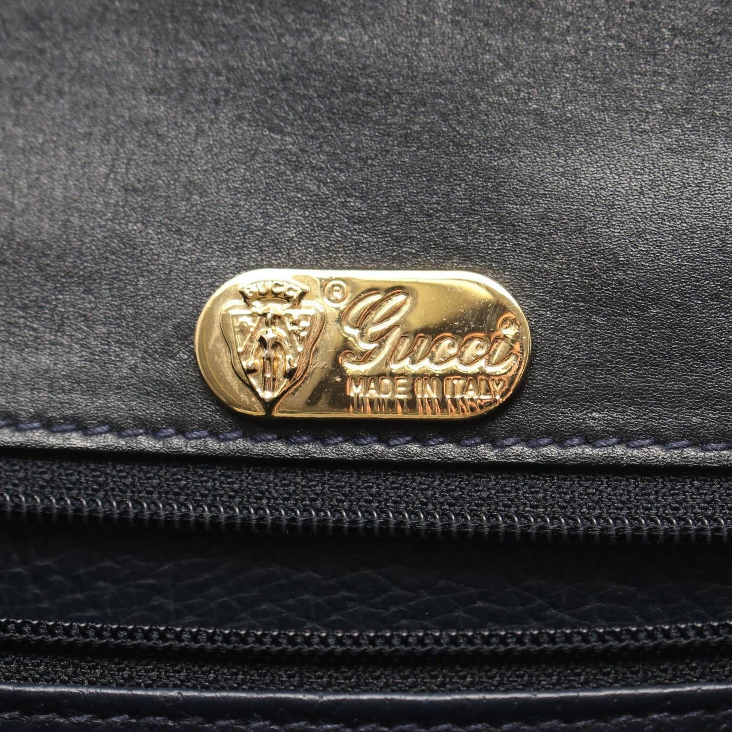 Gucci Handbag Vintage Bamboo 2-Way 000 46 Navy Leather Shoulder — view 4