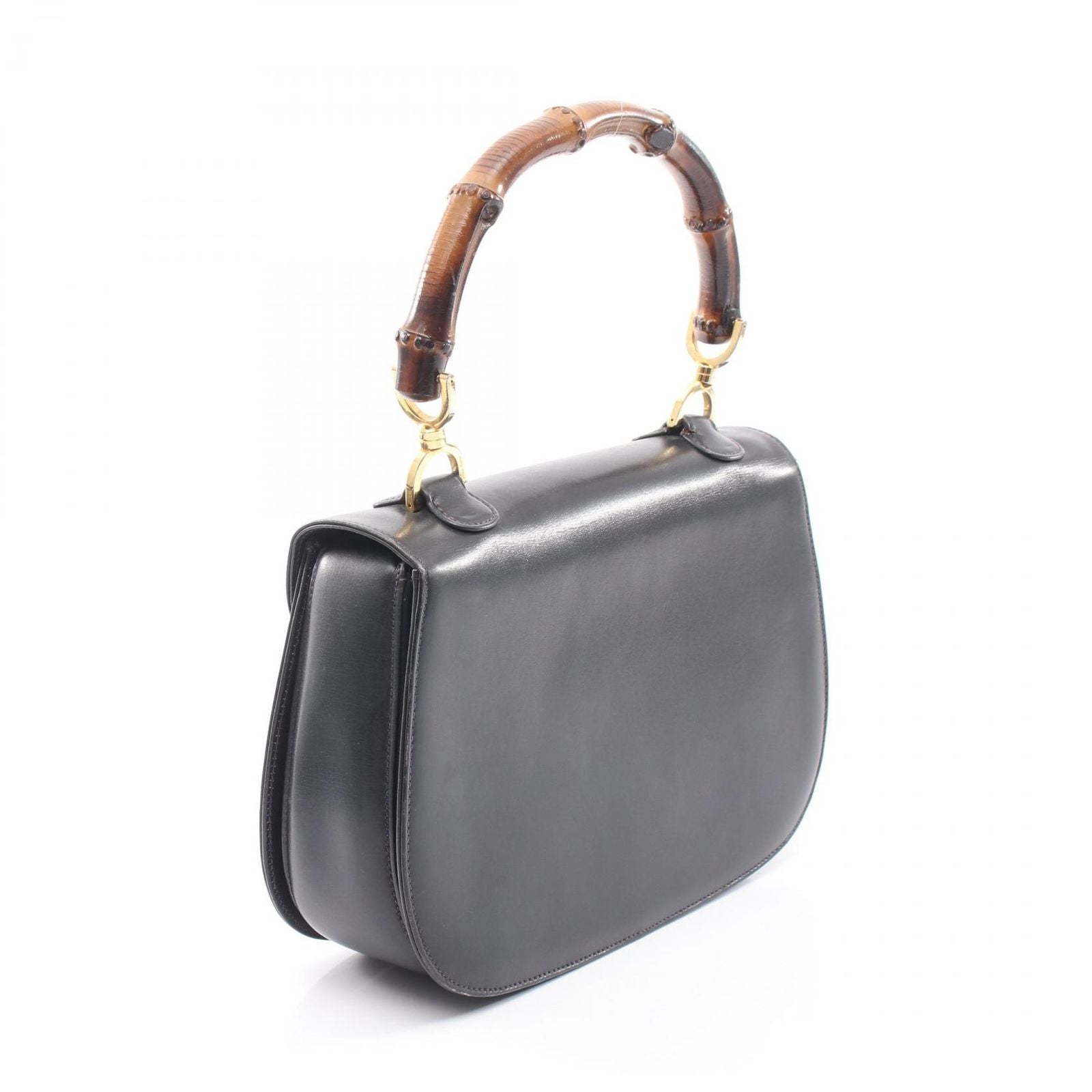 Gucci Handbag Vintage Bamboo 2-Way 000 46 Navy Leather Shoulder — view 2