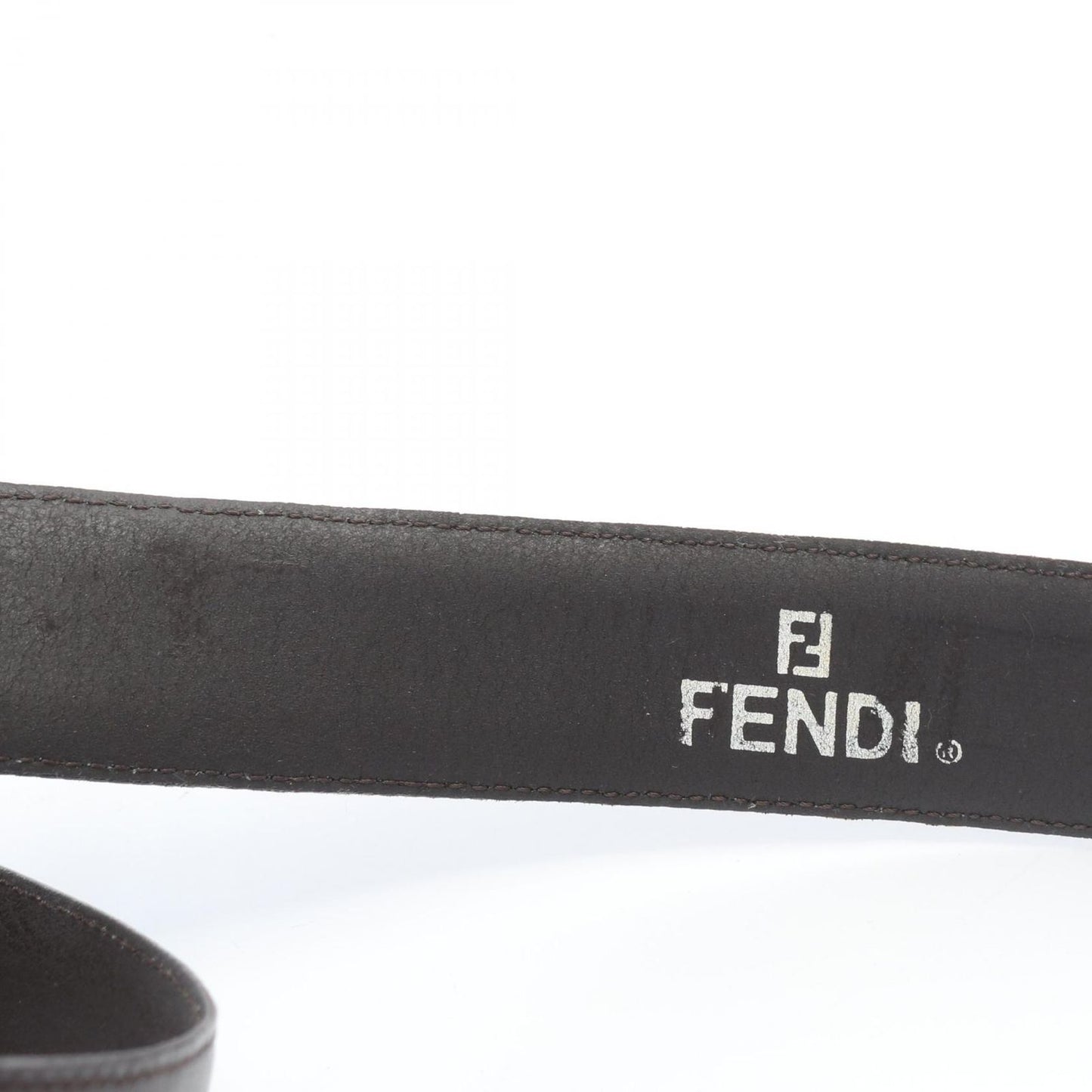 Fendi Belt Zucca Gold Canvas Leather — view 6