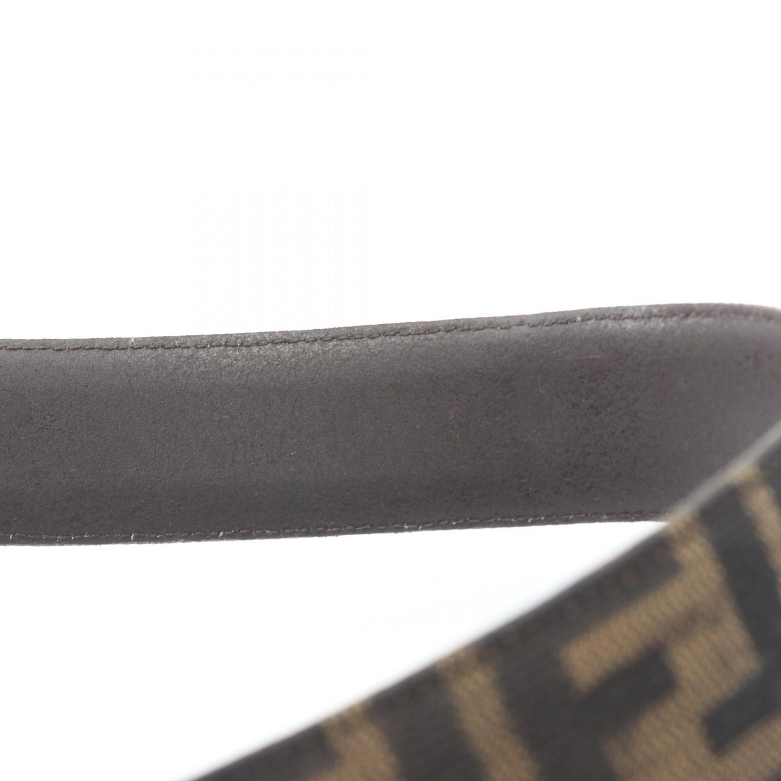 Fendi Belt Zucca Gold Canvas Leather — view 5