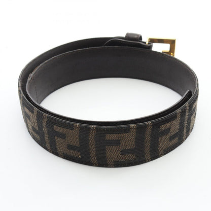 Fendi Belt Zucca Gold Canvas Leather — view 8