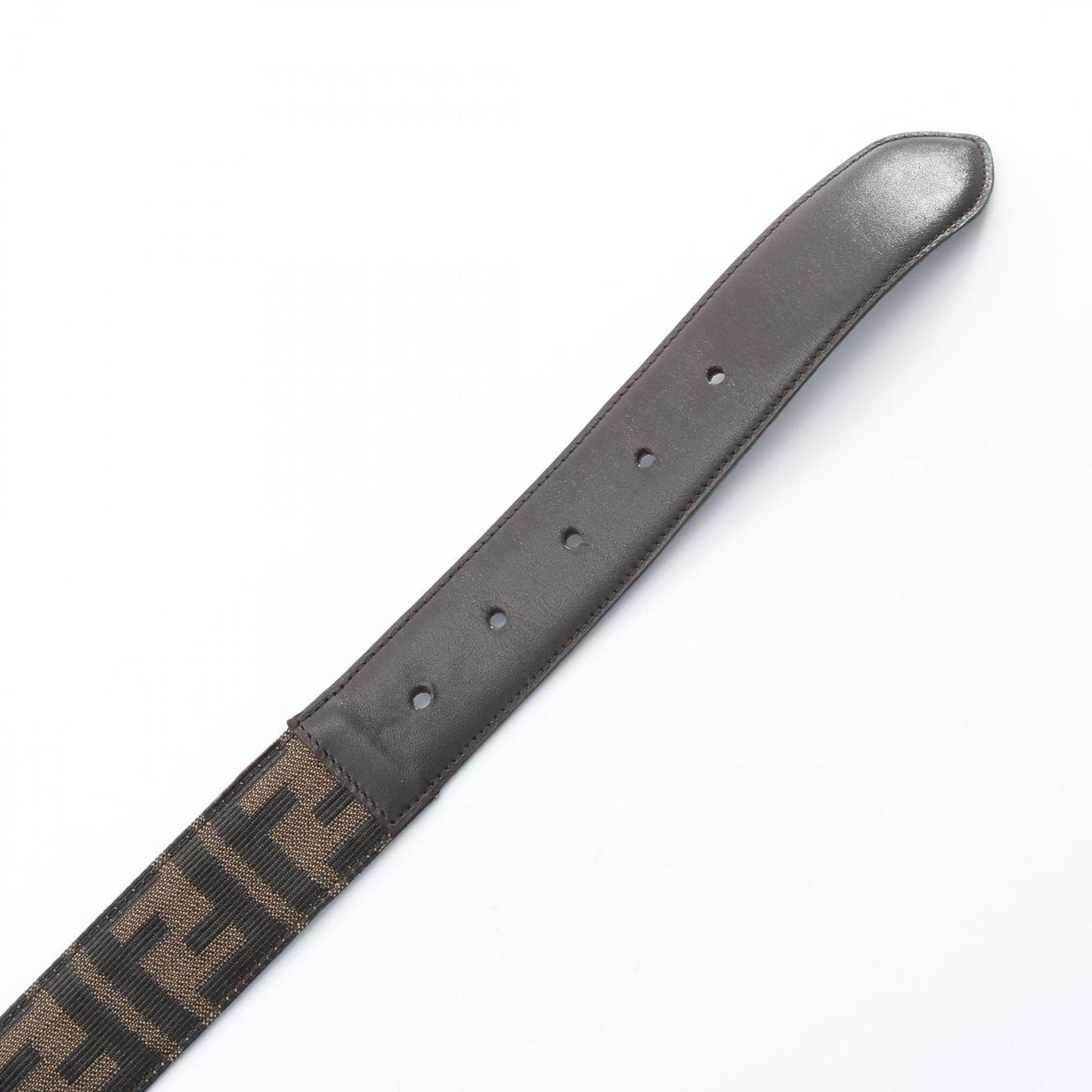 Fendi Belt Zucca Gold Canvas Leather — view 3