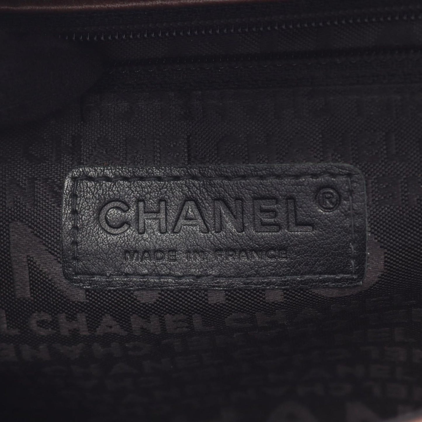 Chanel Shoulder Bag CC Logo Icon Motif Limited Dark Brown Leather Chain — view 4