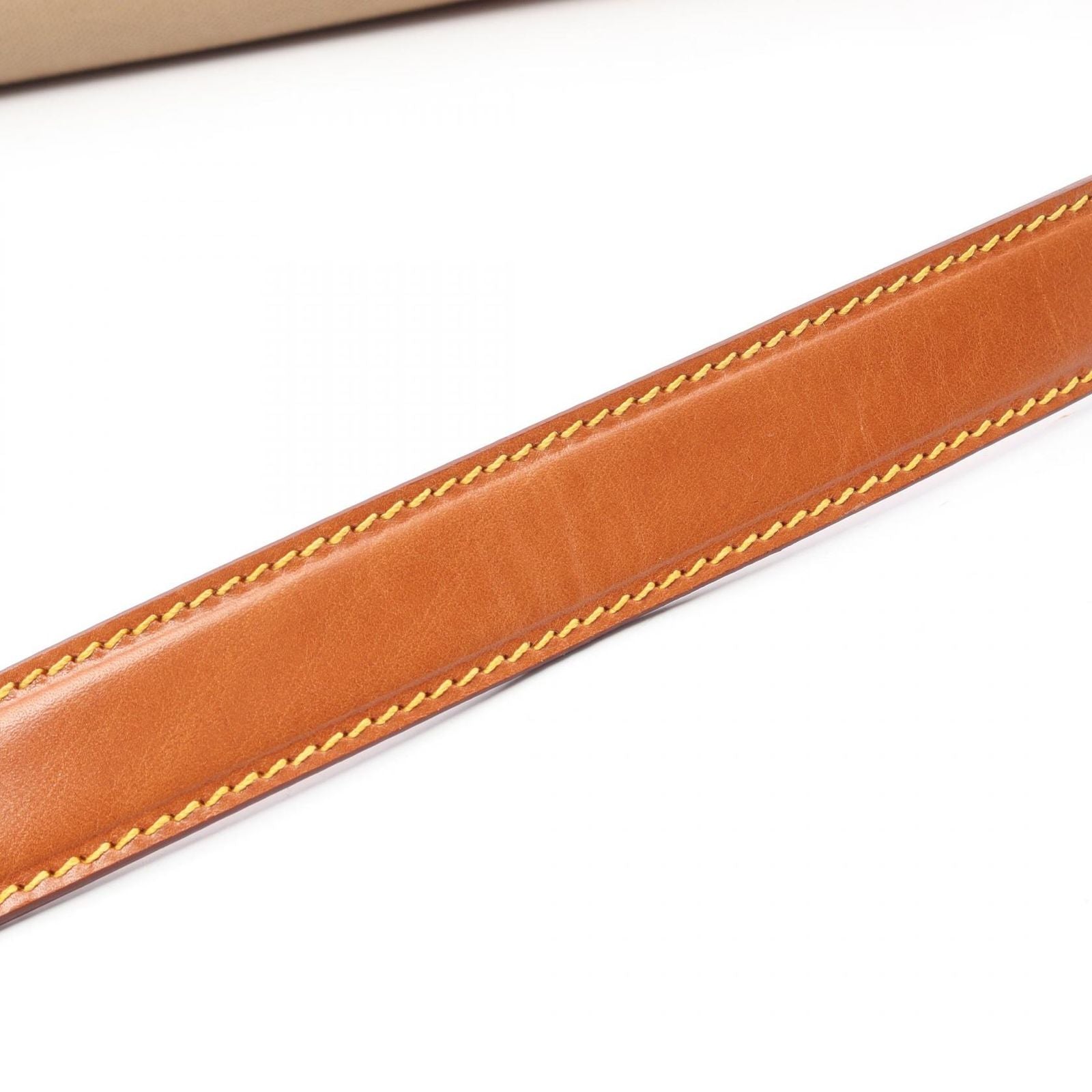 Prada Shoulder Bag Canapa Soft Beige Orange Canvas Leather Triangle Logo — view 8