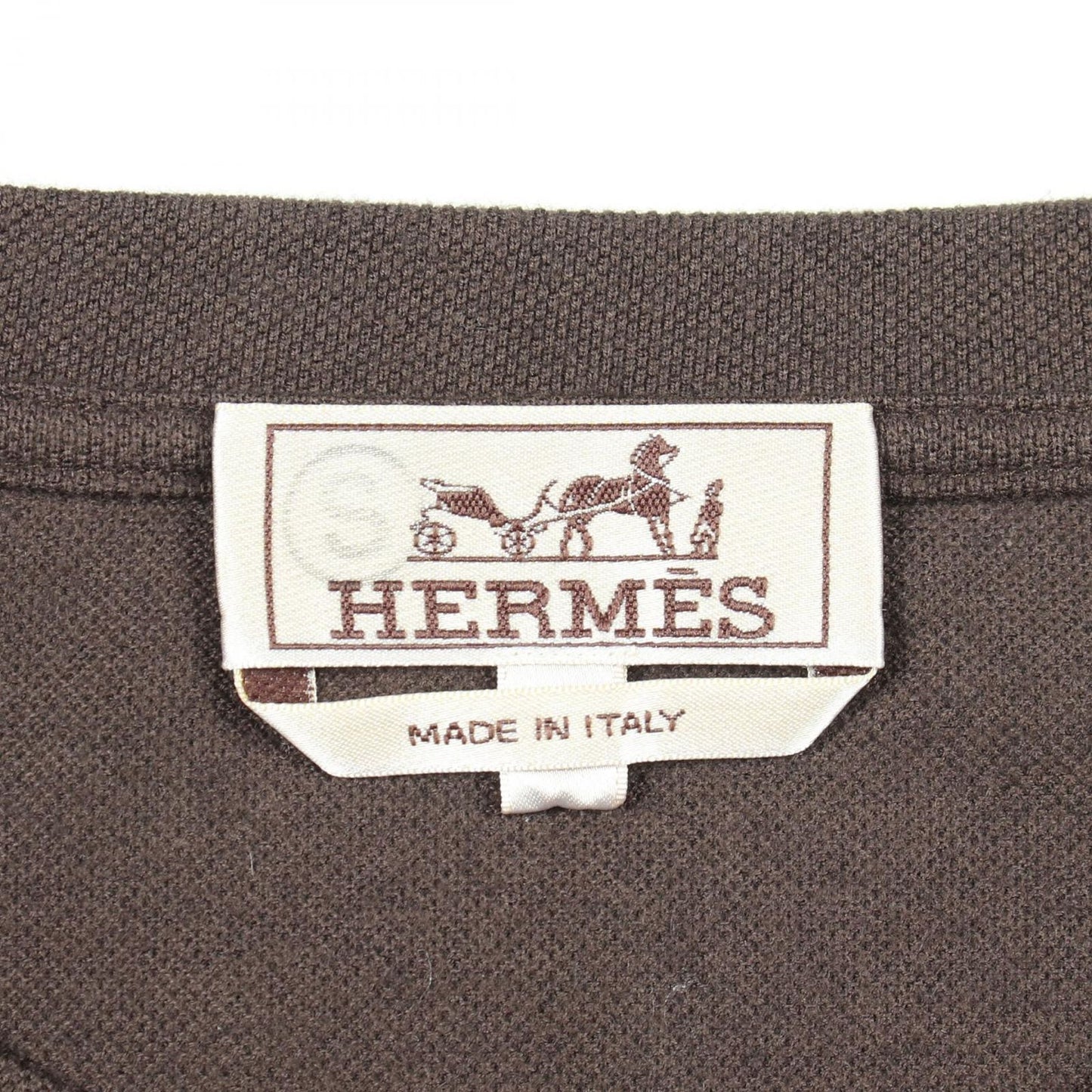 Hermes Short Sleeve T-Shirt Leather Patch Crew Neck Cotton — view 3