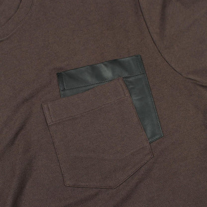 Hermes Short Sleeve T-Shirt Leather Patch Crew Neck Cotton — view 5