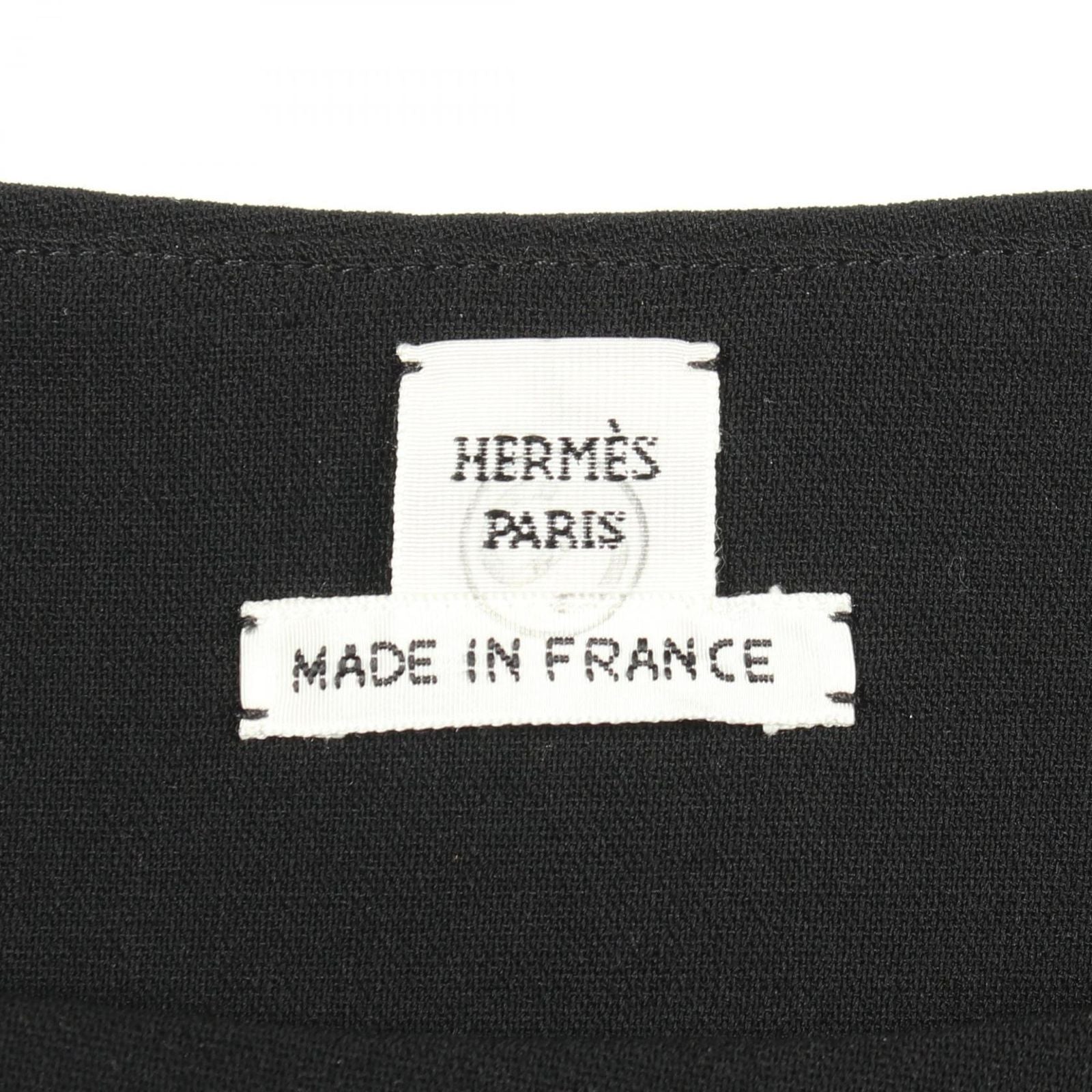 Hermes Dress Asymmetric Sleeveless Wool — view 3