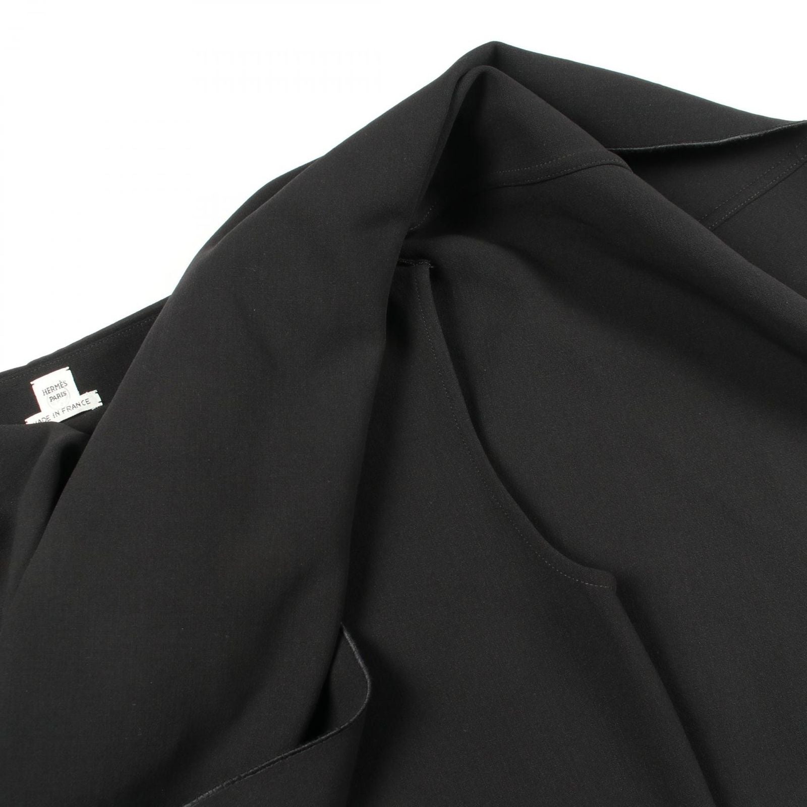 Hermes Dress Asymmetric Sleeveless Wool — view 6