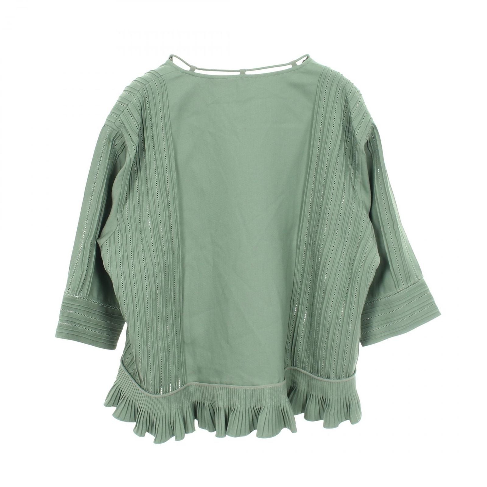 Hermes Blouse Ruffle Silk Cotton — view 2