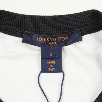 Louis Vuitton Dress Graphic Print Statement Sequin Short Sleeve Ek0 Cotton — view 3