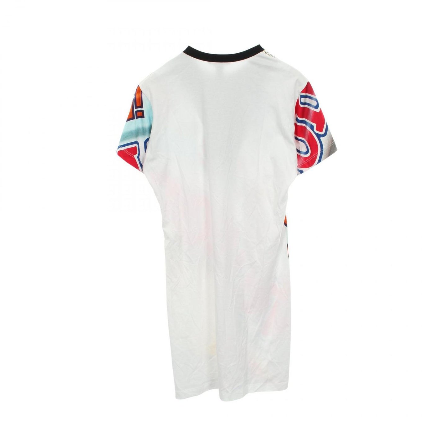 Louis Vuitton Dress Graphic Print Statement Sequin Short Sleeve Ek0 Cotton — view 2