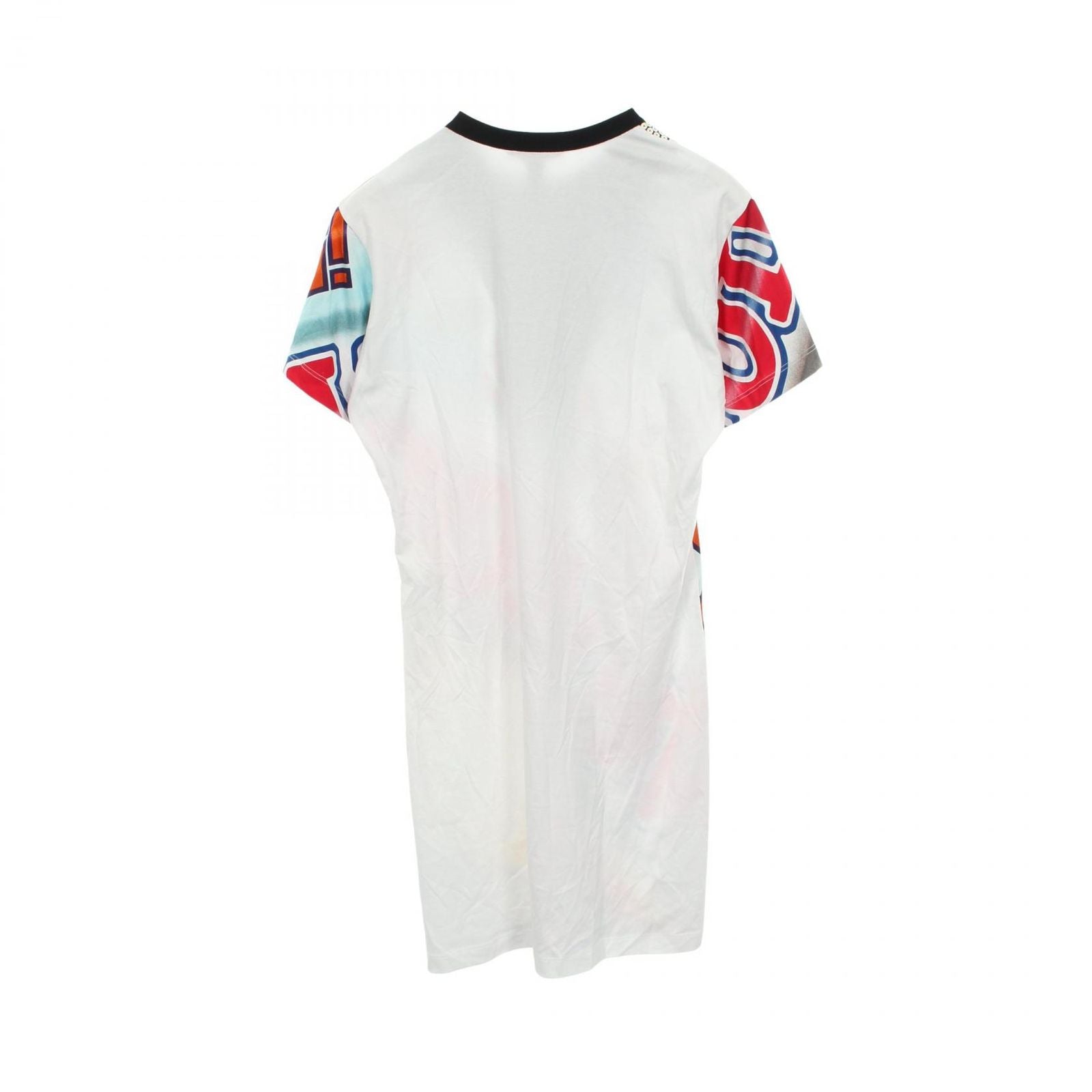 Louis Vuitton Dress Graphic Print Statement Sequin Short Sleeve Ek0 Cotton — view 2