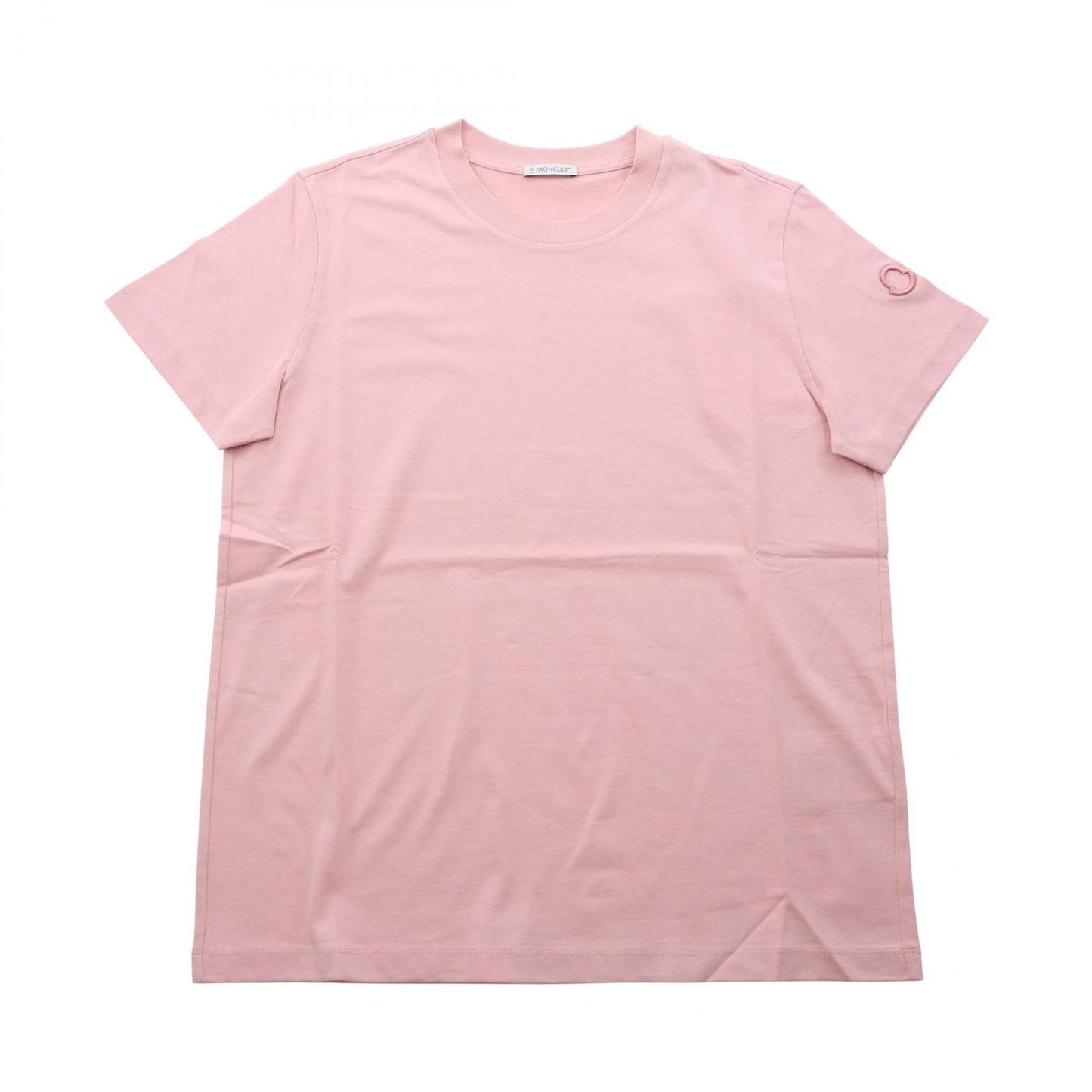 Moncler Short Sleeve T-Shirt Pink Cotton