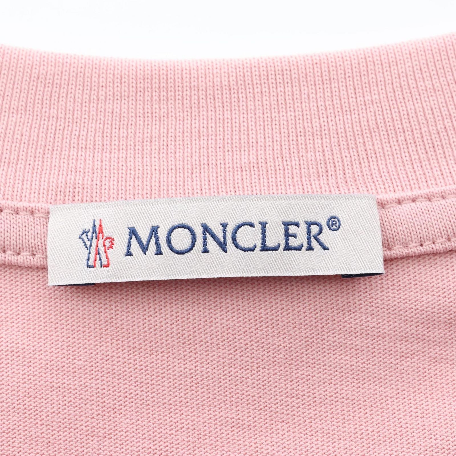 Moncler Short Sleeve T-Shirt Pink Cotton — view 3