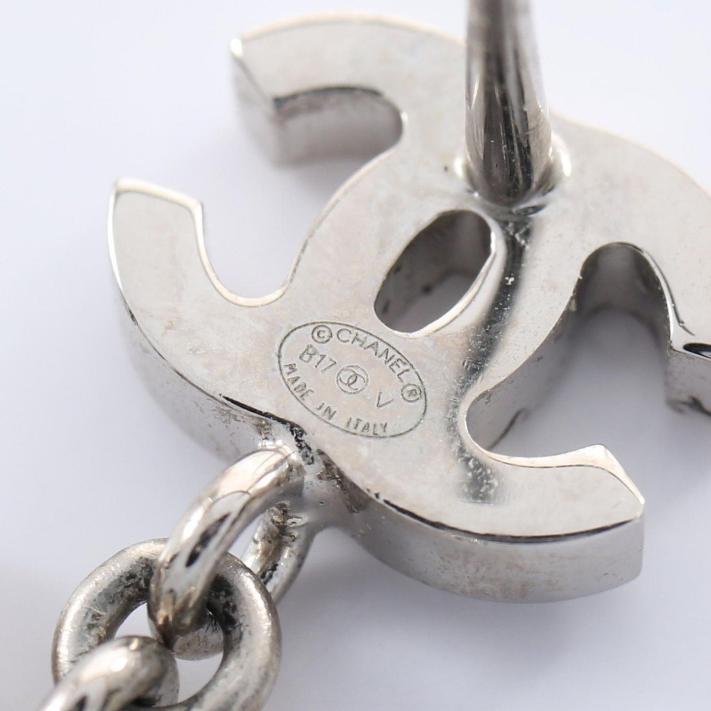 Chanel Earrings CC Logo Cat Stainless Steel — view 3