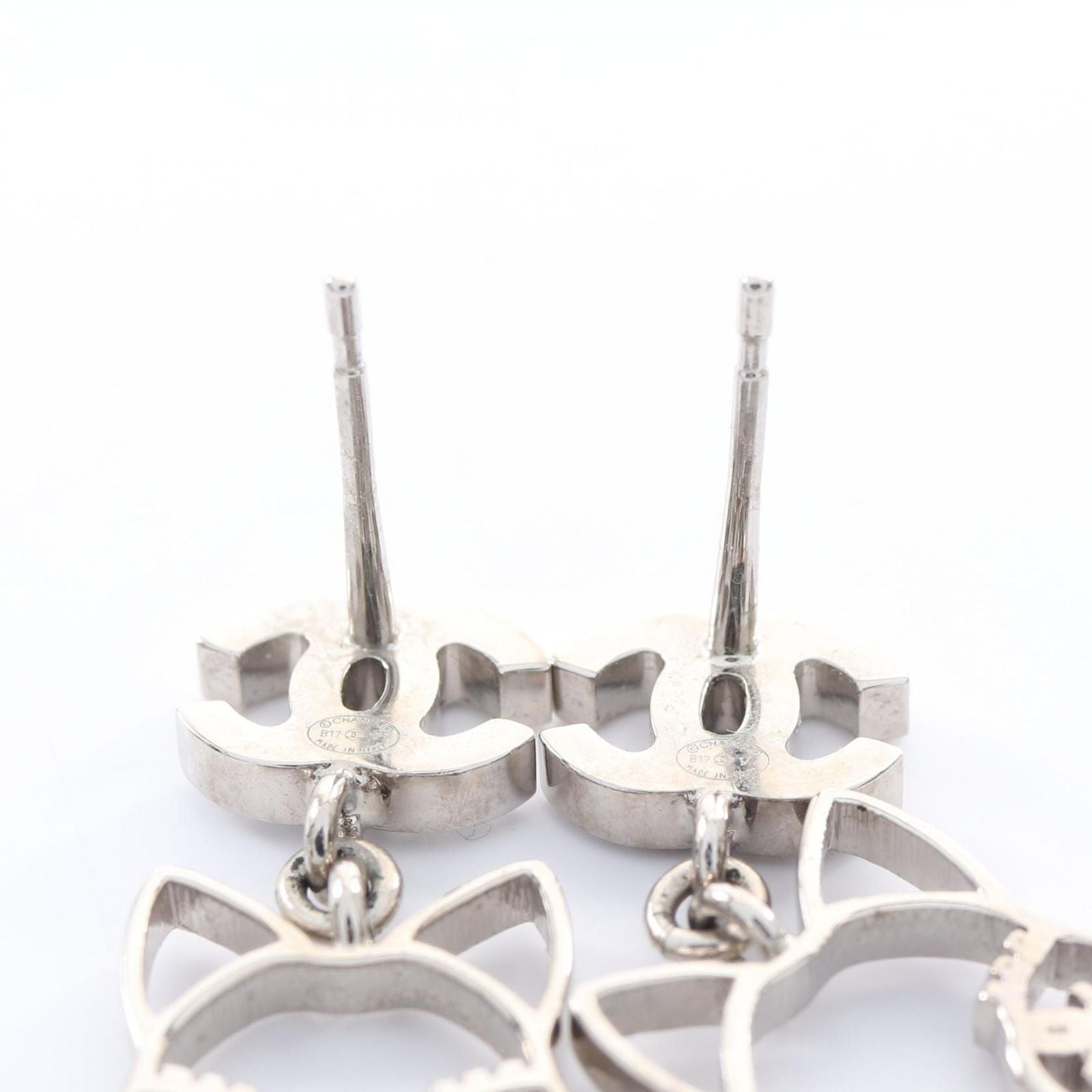 Chanel Earrings CC Logo Cat Stainless Steel — view 5