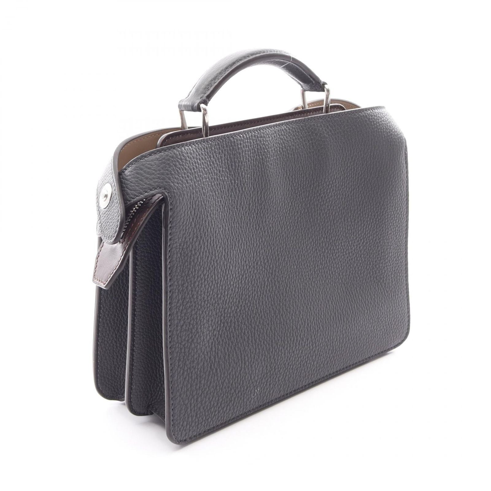 Fendi Handbag Peekaboo ISeeU Small 2-Way Charcoal Gray Leather — view 2