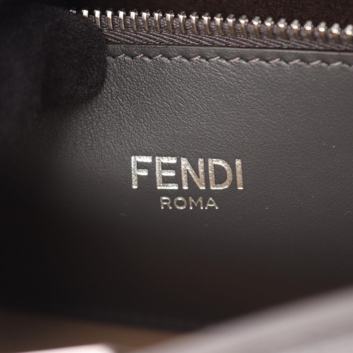 Fendi Handbag Peekaboo ISeeU Small 2-Way Charcoal Gray Leather — view 5
