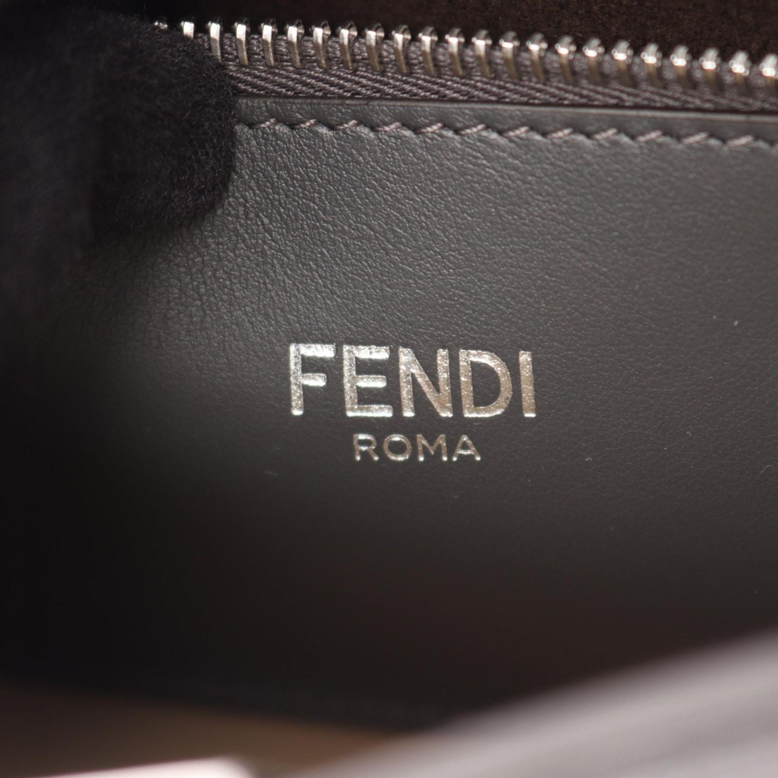 Fendi Handbag Peekaboo ISeeU Small 2-Way Charcoal Gray Leather — view 5