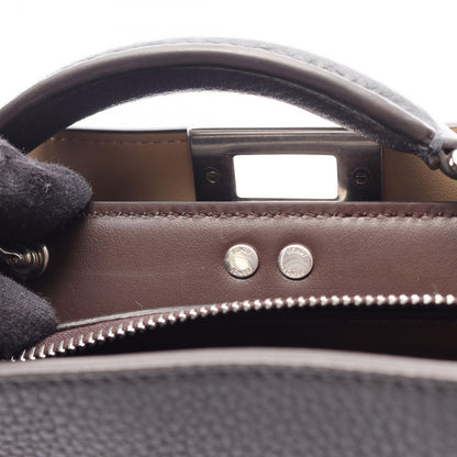 Fendi Handbag Peekaboo ISeeU Small 2-Way Charcoal Gray Leather — view 9