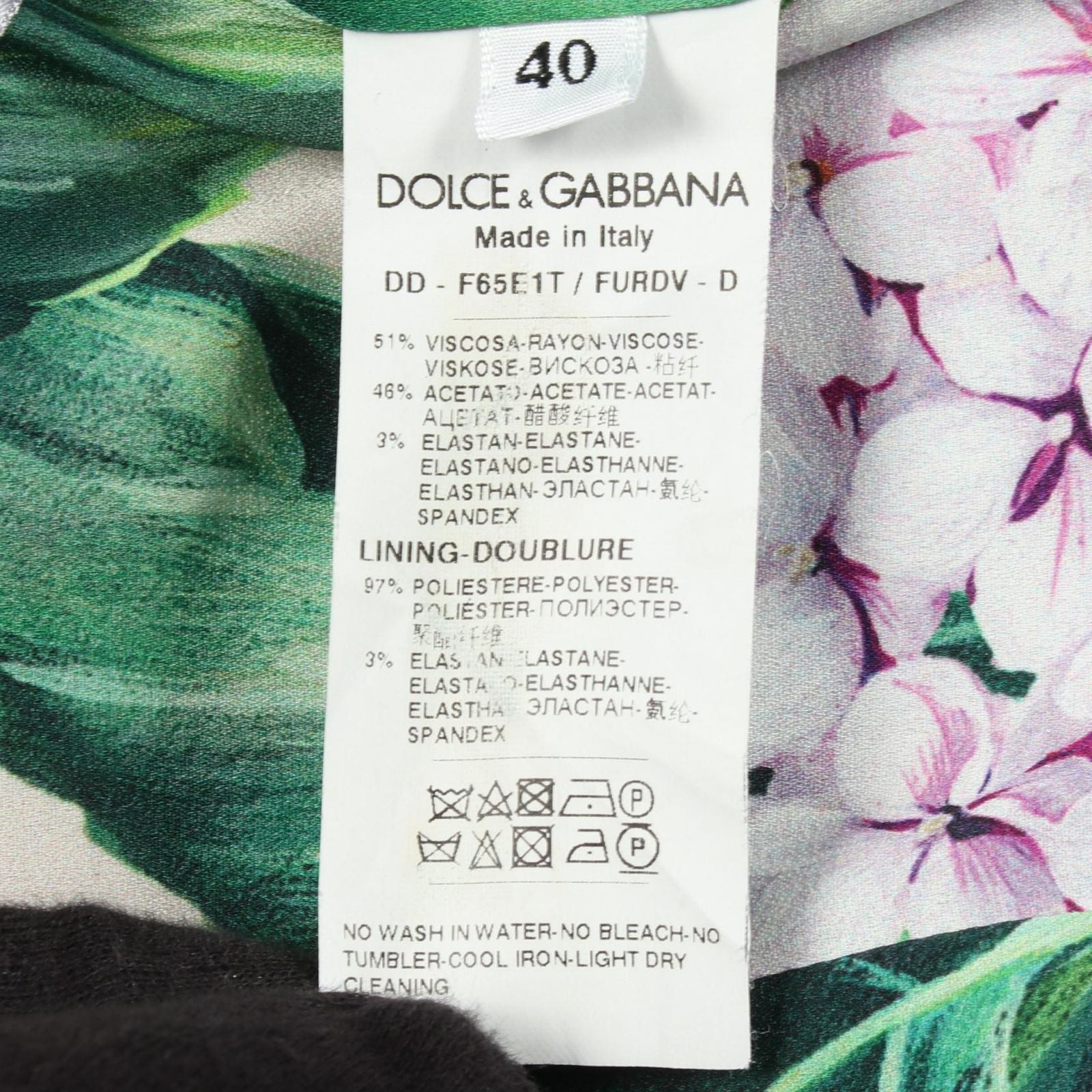 Dolce & Gabbana Dress Floral Pattern No Sleeve Brayon — view 4