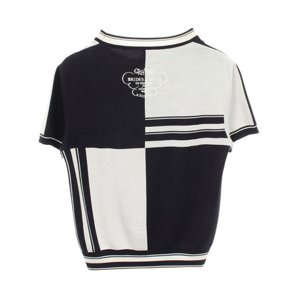 Hermes Knit en Desordre Finesse Short Sleeve Black Silk Sweater — view 2