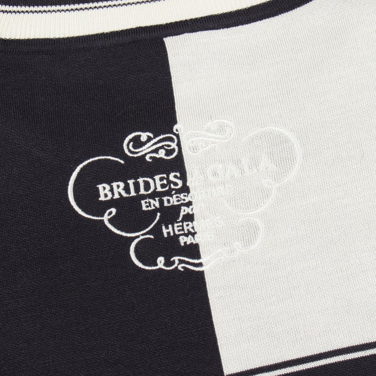 Hermes Knit en Desordre Finesse Short Sleeve Black Silk Sweater — view 5