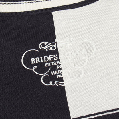Hermes Knit en Desordre Finesse Short Sleeve Black Silk Sweater — view 5