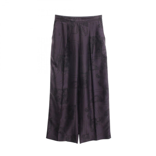 Hermes Pants en Desordre Finesse Twill Lane Purple Silk