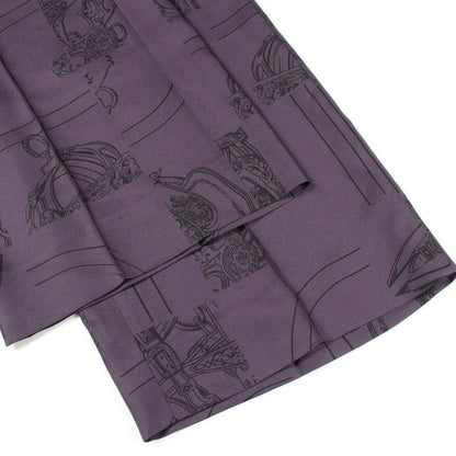 Hermes Pants en Desordre Finesse Twill Lane Purple Silk — view 5