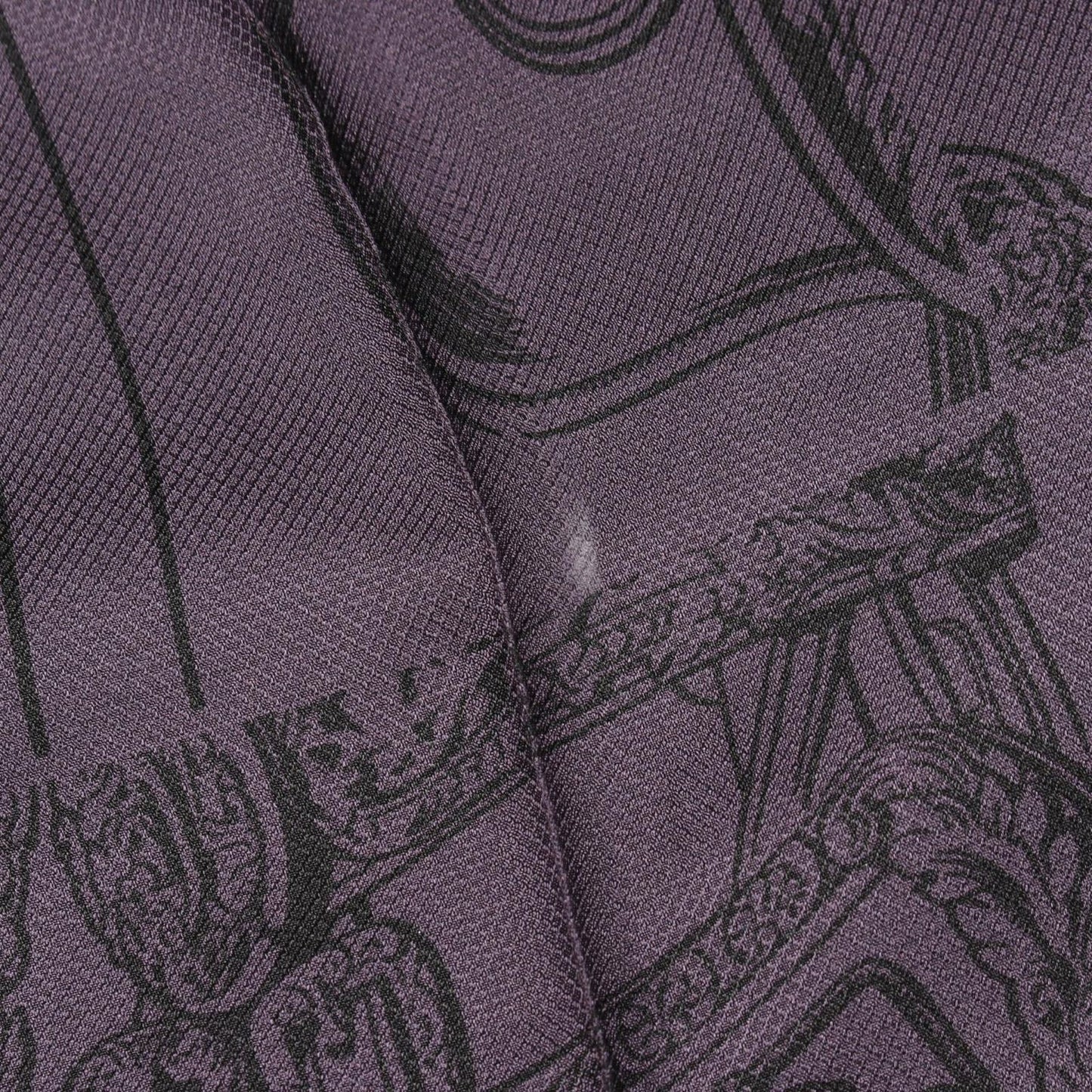 Hermes Pants en Desordre Finesse Twill Lane Purple Silk — view 7