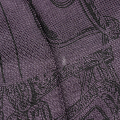 Hermes Pants en Desordre Finesse Twill Lane Purple Silk — view 7