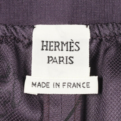 Hermes Pants en Desordre Finesse Twill Lane Purple Silk — view 3