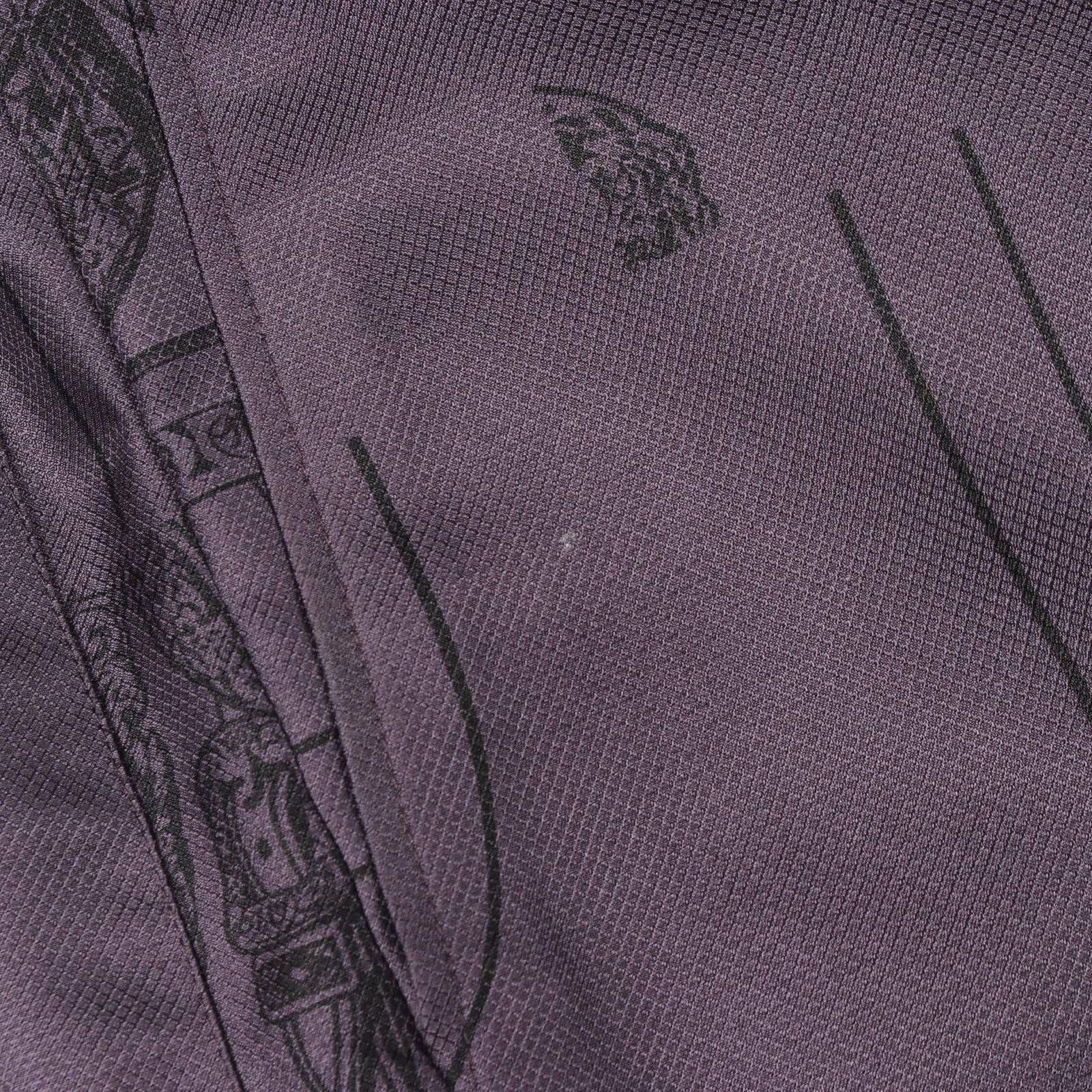 Hermes Pants en Desordre Finesse Twill Lane Purple Silk — view 6