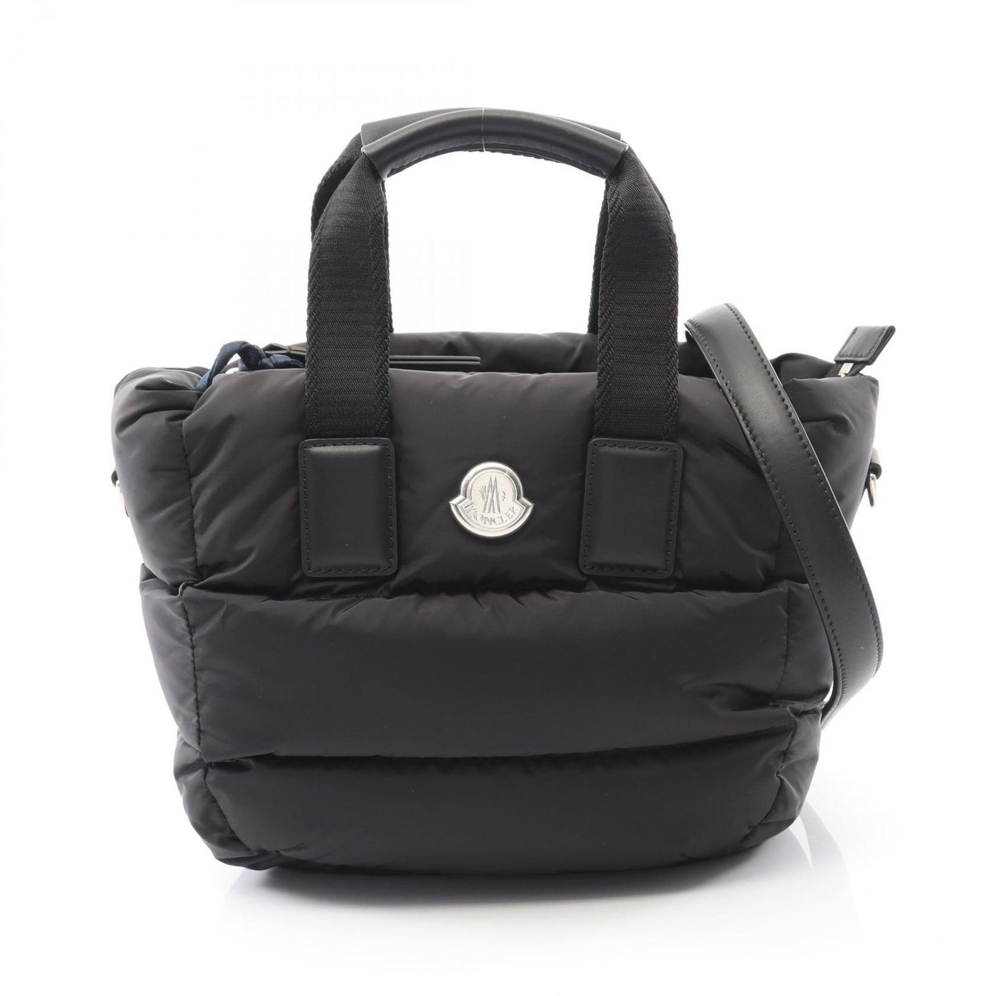 Moncler Tote Mini Caradoc 2-Way Black Nylon Leather